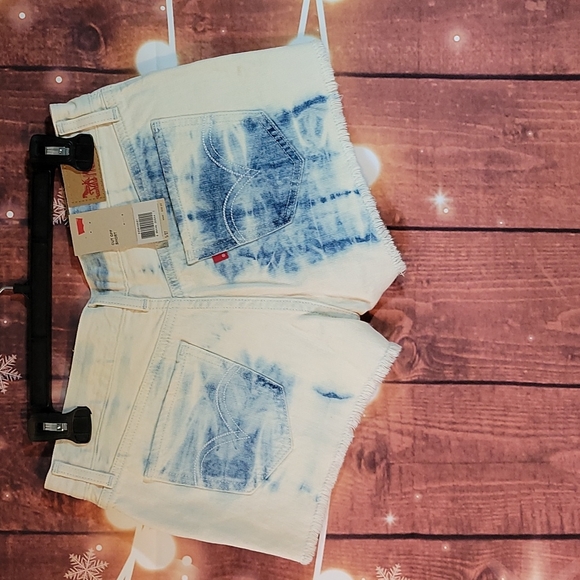 Levi's Tie Dye Denim NWT Cut Off Short Size 5/27 - Picture 8 of 10